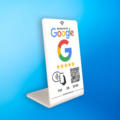 Tap google Review Stand white