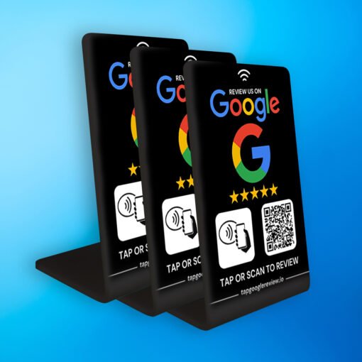 Tap google Review Stand black