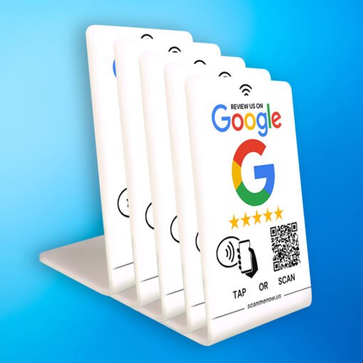 Tap google Review Stand white