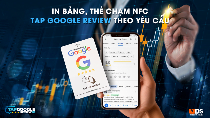 IN BẢNG, THẺ CHẠM NFC GOOGLE REVIEW THEO YÊU CẦU